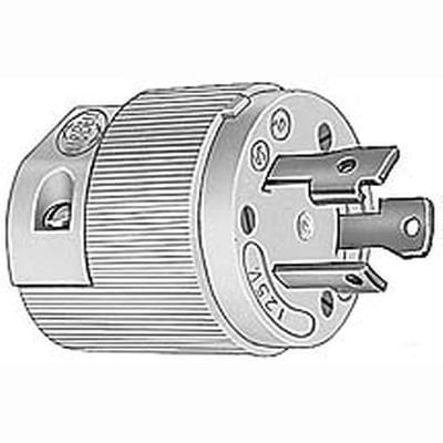 hbl26cm11 30 amp 125 volt twist lock plug connector (male), 2 pole 30 Amp Generator Plug Wiring Diagram hbl26cm11 30 amp 125 volt twist lock plug connector (male), 2